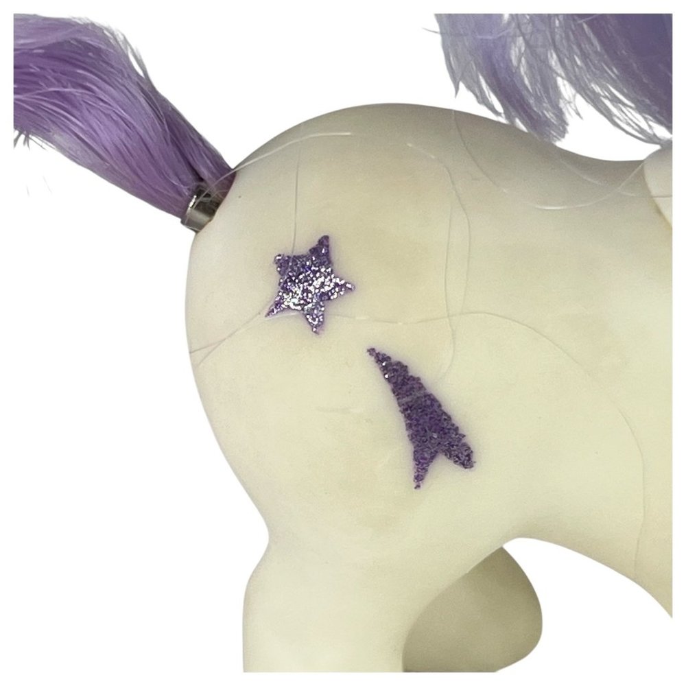 VTG 1984 Hasbro My Little Pony G1 Baby Glory Unicorn With Purple & Blue Hair - Picture 8 of 12
